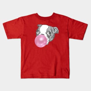 Bubble gum Pug Kids T-Shirt